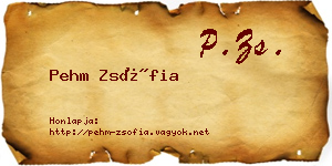 Pehm Zsófia névjegykártya
